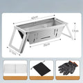 Portable Charcoal Grill Folding Barbecue Small BBQ Lightweight
