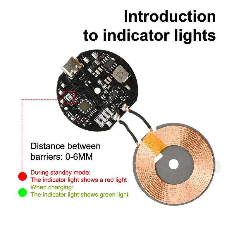 20W Car Wireless Charging Module – 12V/24V Quick Charge