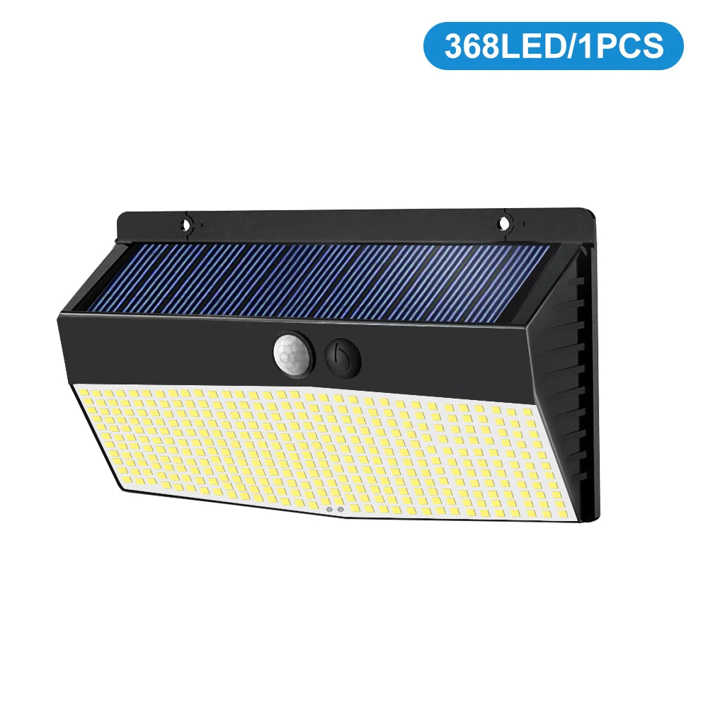 1/4PCS Solar Motion Sensor Lights Outdoor 528/418 LED Solar Flood Light Waterproof Garden Yard Patio Wall Security Lighting Zpaxo 368LED 4PC