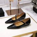 Flat Shoes for Women 2025 Spring and Autumn Retro Slope Heel Shallow Mouth Pointed Toe Increased Height Inside Ladies Shoe Zpaxo Black 40