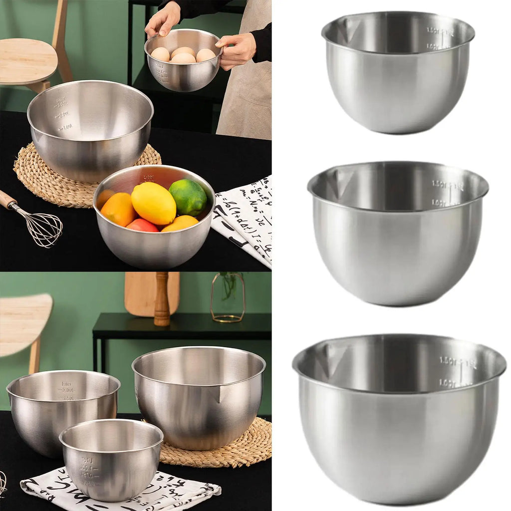 Mixing Bowl Kitchen Utensils Baking Accessory Space Saving Metal Bowl Serving Bowl for Kitchen Cakes Bread Soup Prepping Zpaxo