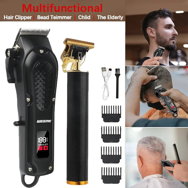 WEEME 806 Cordless Hair Clipper & Beard Trimmer | USB Rechargeable Cordless Hair Clipper Zpaxo