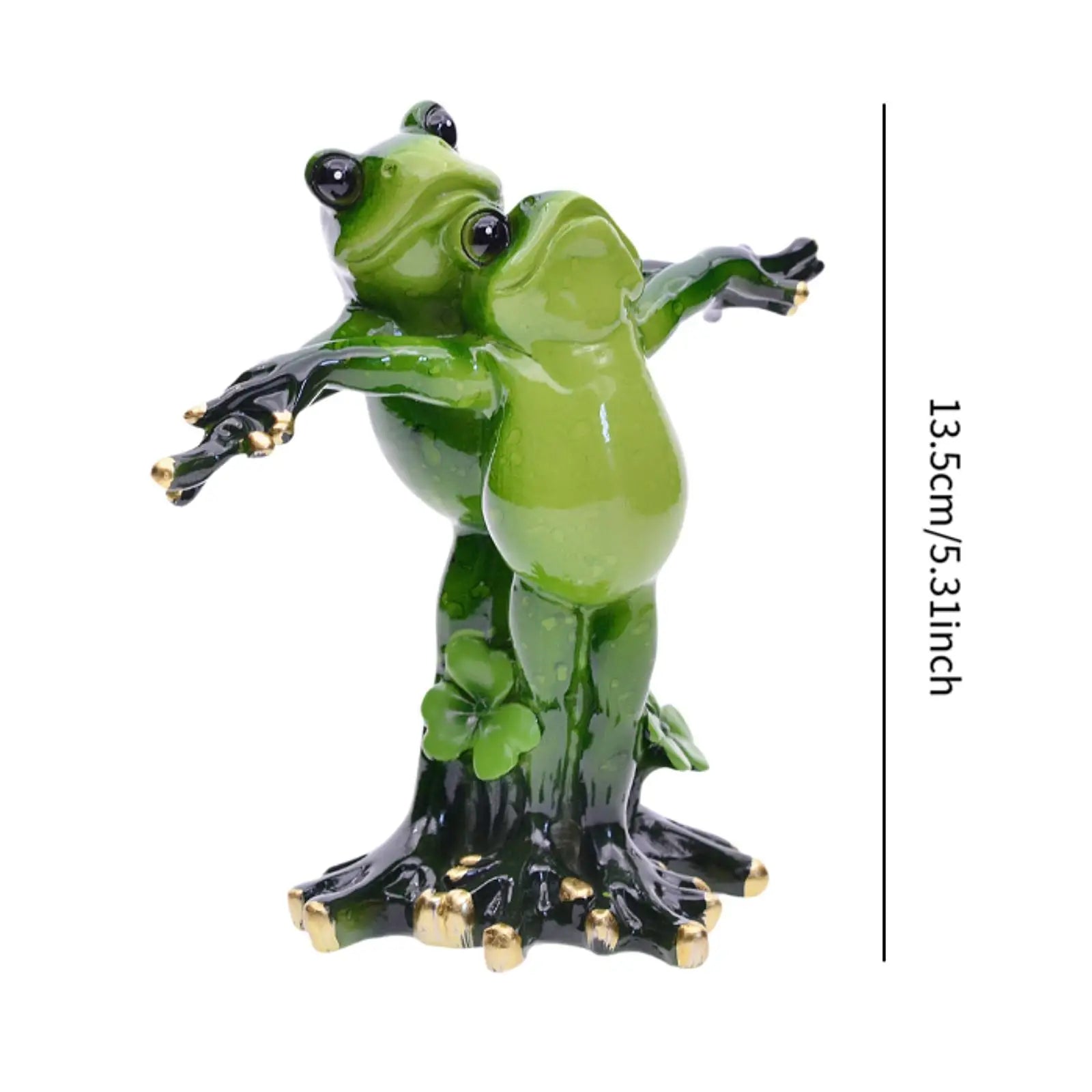 Funny Frog Statue Resin Figurine – Desk & Shelf Decor Resin Figurine Zpaxo Hug