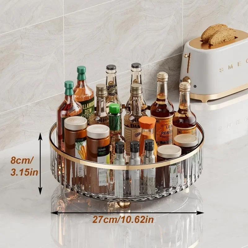 360° Rotating Lazy Susan Organizer – Kitchen & Vanity Storage