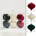 Flocked Wine Red Christmas Ball Ornaments – Elk Wreath Pendant Christmas Tree Ornament Zpaxo Balls