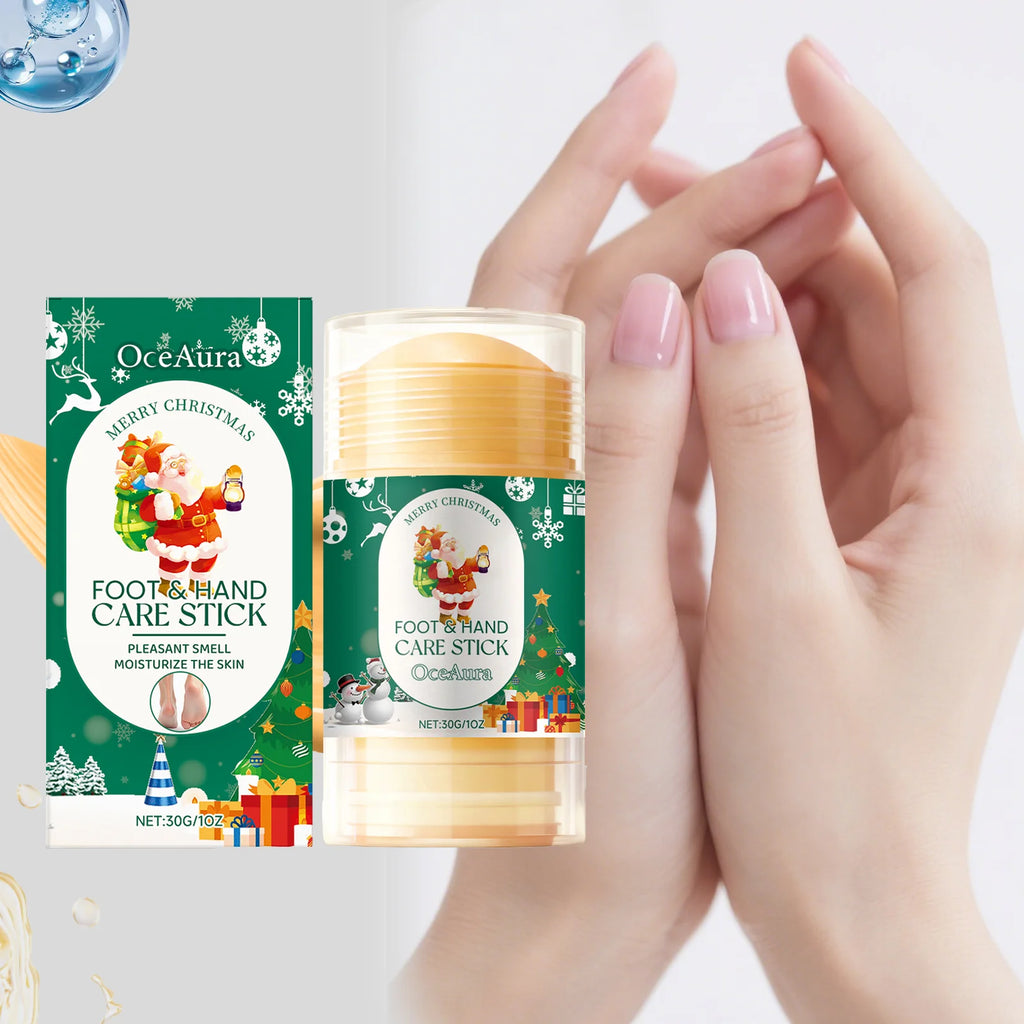 Christmas Hand Foot Moisturizing Stick for Dry Cracked Skin Holiday Gift Set Urea & Salicylic Acid Foot Cream Balm Cold Weather Zpaxo