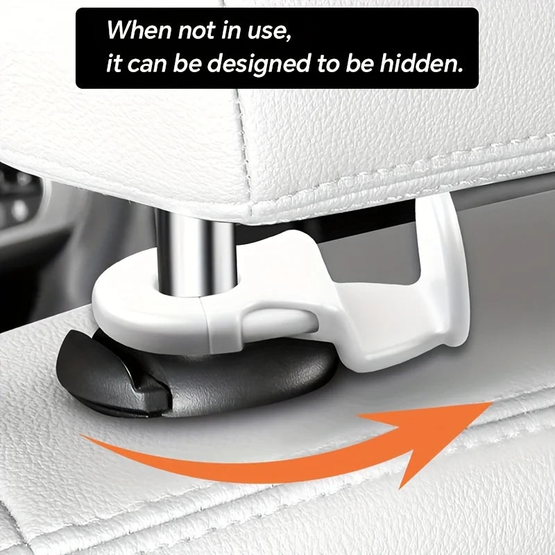 2-Pack Car Headrest Hooks – Clip-On Bag & Storage Organizer Car Headrest Hook Zpaxo