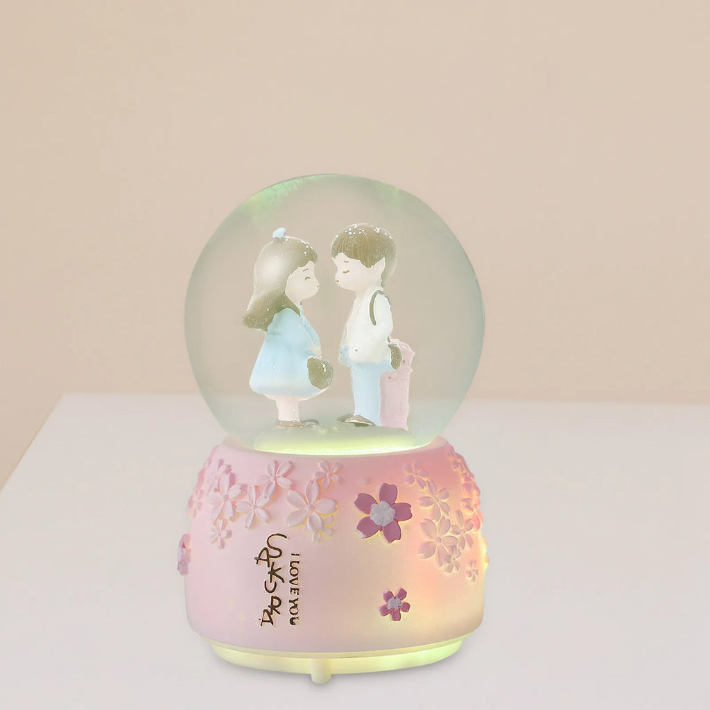 Valentine's Day Musical Crystal Ball Romantic Decorative Desktop