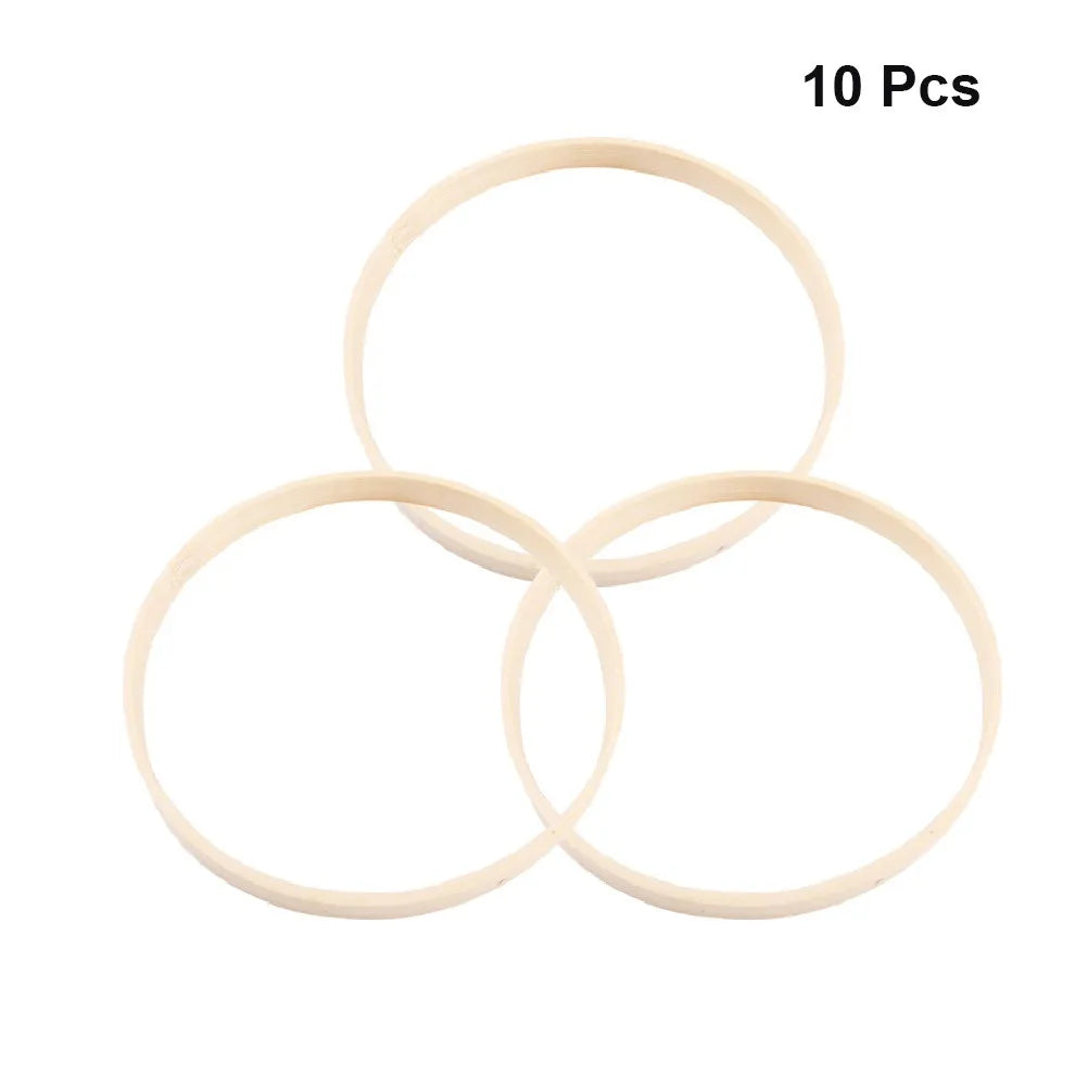 Bamboo Dreamcatcher Rings Round Wooden DIY Craft Tools Dream Catcher