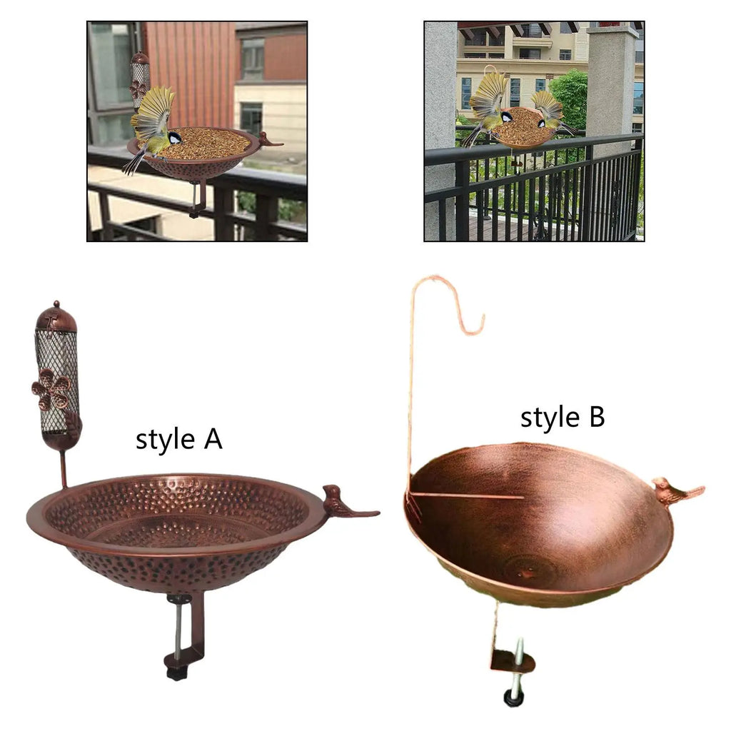 Vogelbad Feeder Spa BirdFeeder Rasenhof handicrafts for outdoor balcony rail Zpaxo