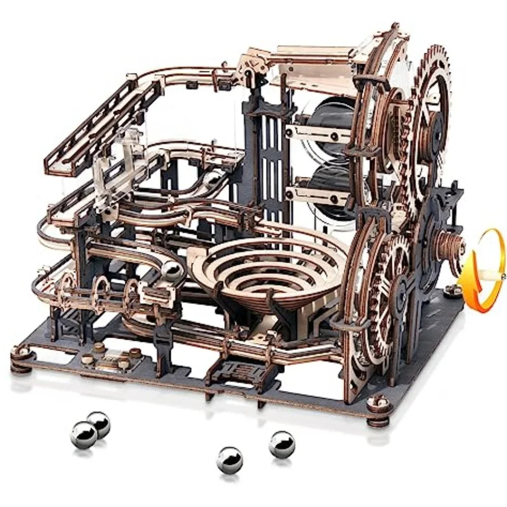 ROKR Marble Spaceport 3D Wooden Puzzle – 472-Piece Marble Run