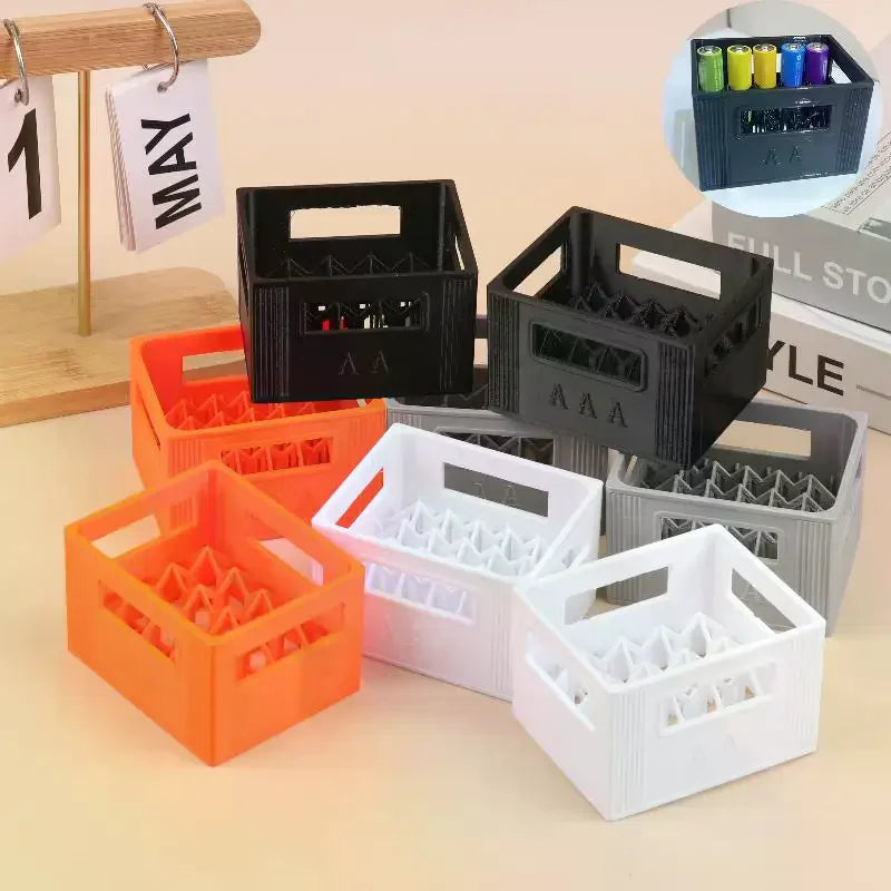 3D Printed Beer Crate Battery Storage Case No 5 Aa 7 Aaa Basket Zpaxo