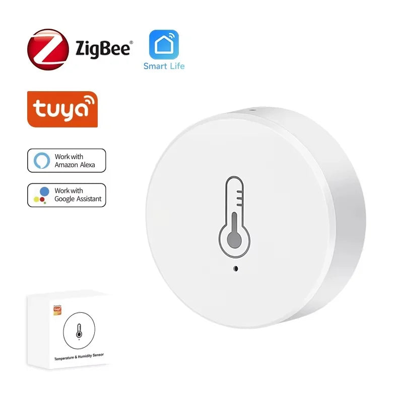 Zigbee Temperature Humidity Sensor Works With Alexa Google Home Bedroom Living Room Monitoring For Indoor Climate Monitoring Kit Zpaxo