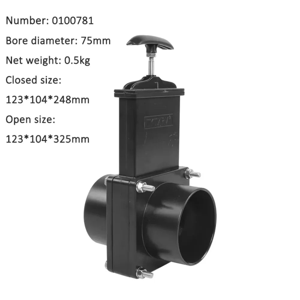 Plastic Drain Valve Stainless Steel Sewage Tank RV Collector Clean Zpaxo Style-C