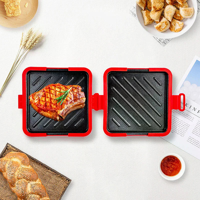 Multifunctional Silicone Baking Pan With Butter Knife Quick Heating Microwave Oven Toaster Sandwich Plate For Kitchen 1PC Zpaxo