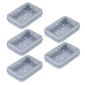 M2PCS Colorful Star Earring Storage Tin Box Four Leaf Clover Design