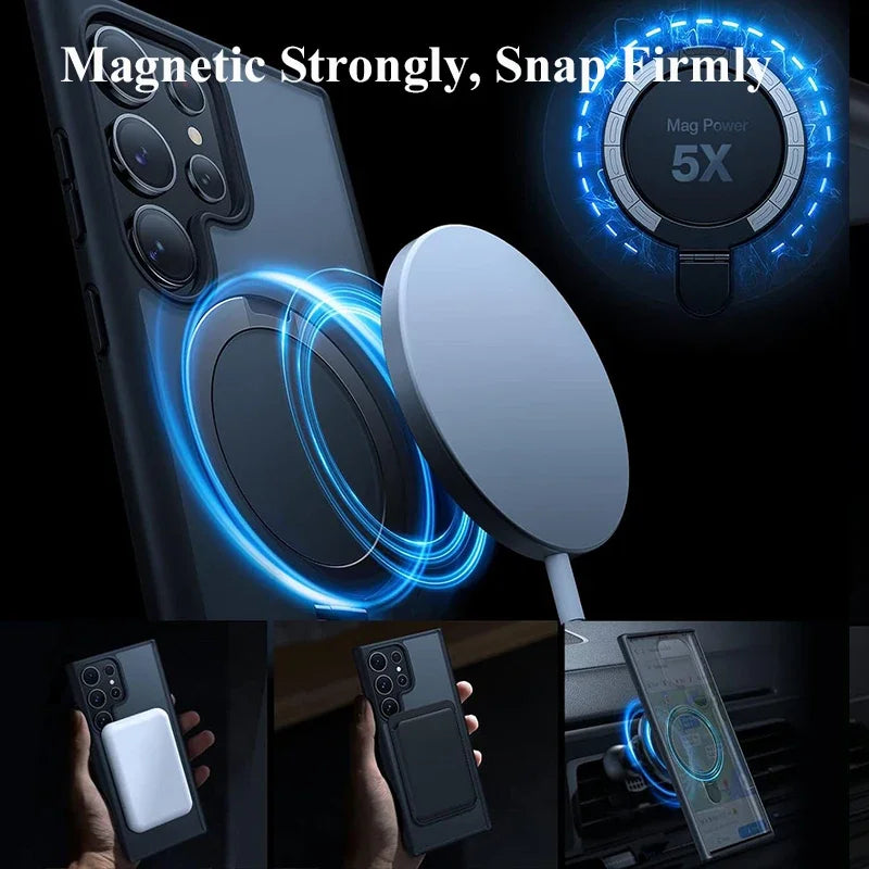 Magnetic Mobile Phone Case Ring Kickstand Samsung Galaxy S26 S25 S24