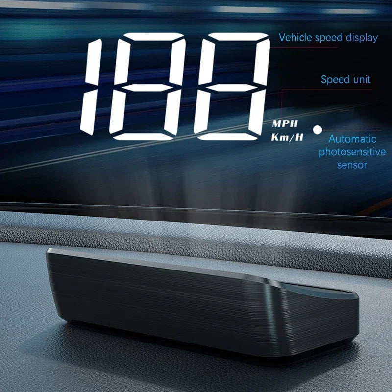 Car Speedometer HUD GPS Head Up Display Digital Speed Meter Windshield Projector For Vehicles Truck Auto Electronics Accessories Zpaxo
