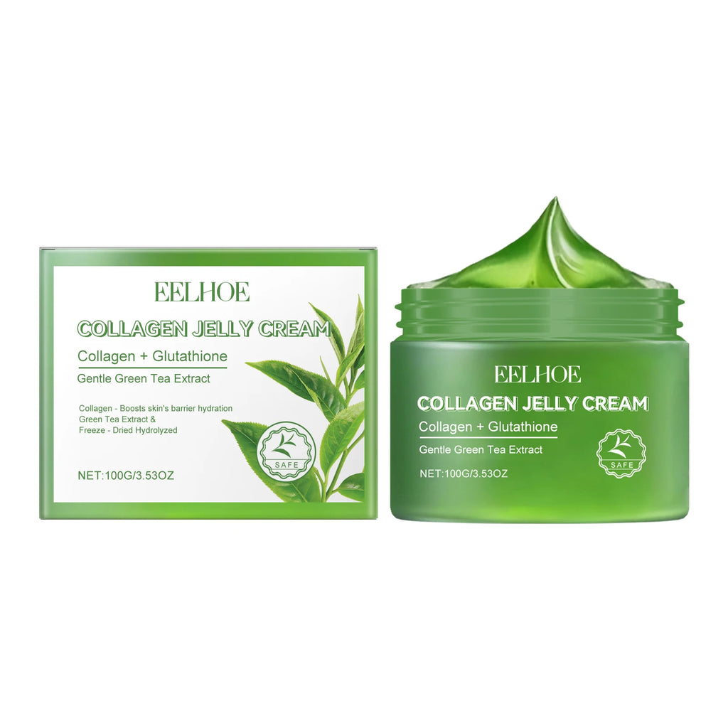 Green Tea Collagen Jelly Cream – Pore Shrinking Moisturizer Facial Jelly Cream Zpaxo 100g boxed