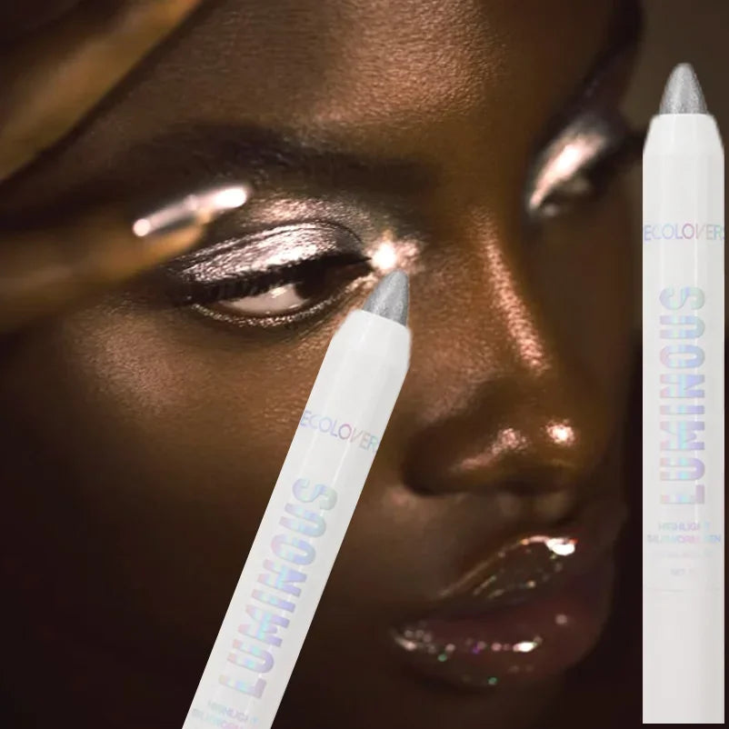 1PC Waterproof Glitter Eyeshadow Helight Pen, Natural Look, Long Lasting Eyeshadow Pencil Highlighter Stick Eyes Makeup Tools Zpaxo