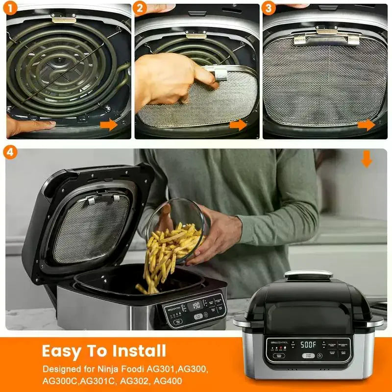 Stainless Steel Splatter Shield AG301 Reusable 5-in-1 Indoor Grill Zpaxo