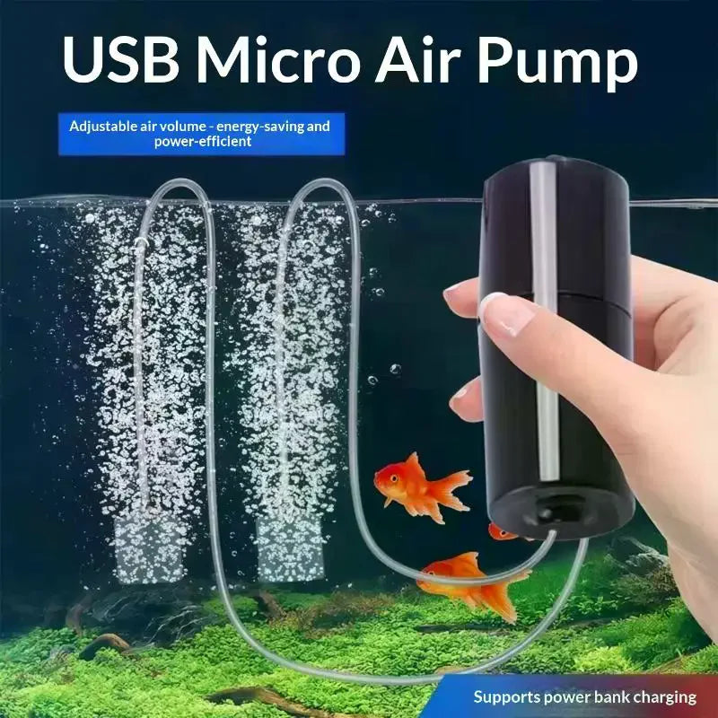 Silent Oxygenator Small Oxygen Pump Portable Mini USB Charging Fish Zpaxo