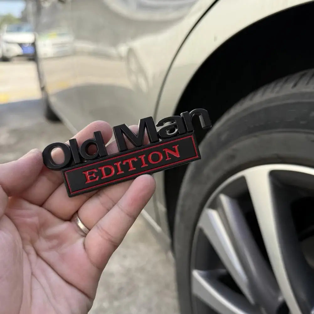 3D Metal Chrome Old Man Edition Car Emblem Badge Sticker Car Emblem Sticker Zpaxo