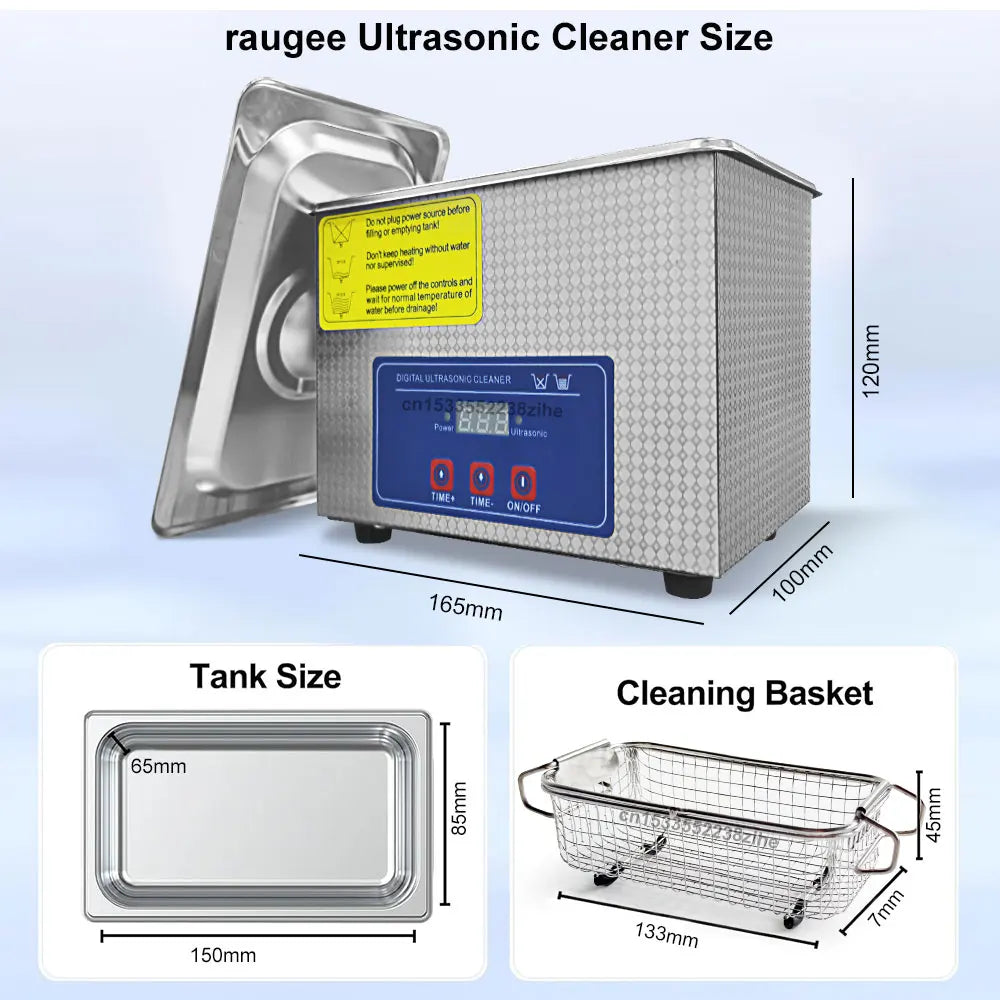 Ultrasonic Cleaner Ultrasound Cleaning Machine Glasses Jewelry 40KHZ