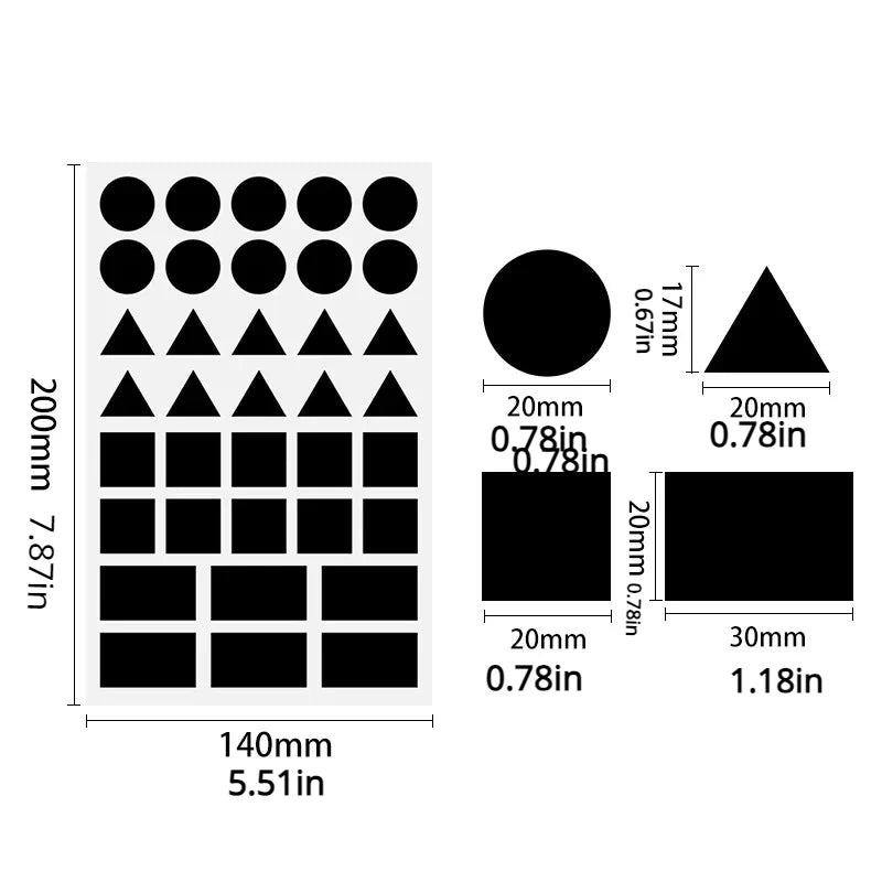 Colored Triangles Rectangular Dot Stickers Kids Student Jigsaw Puzzle