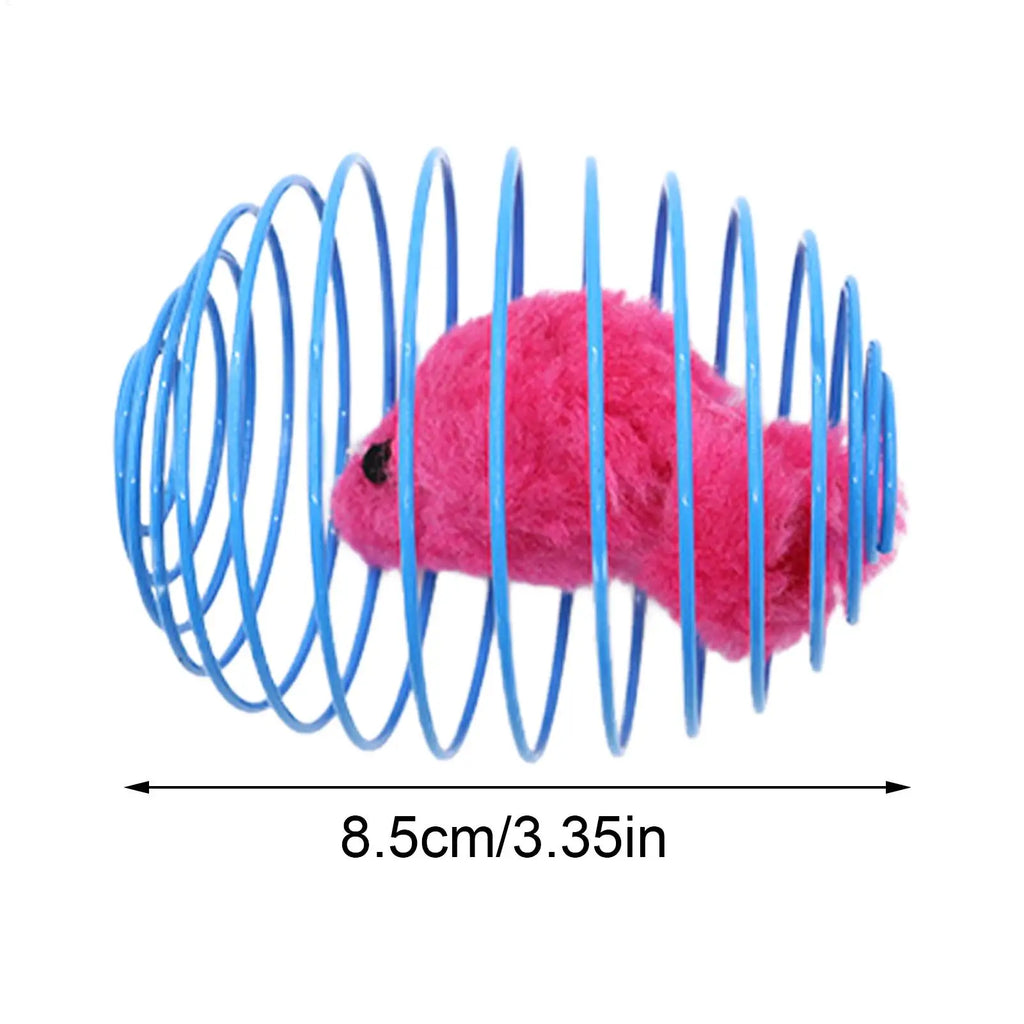 Cat Spiral Toy Interactive Fun Colorful Stretchable Spring Indoor