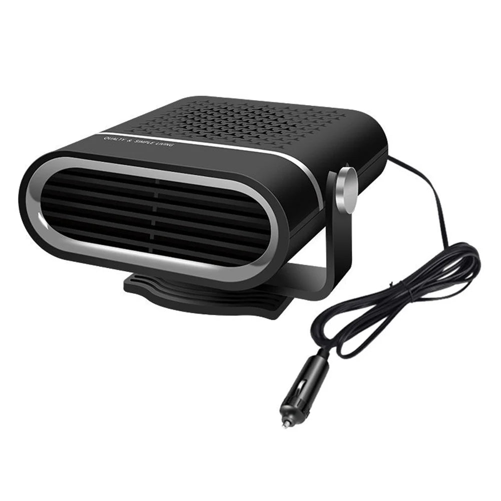 12V/24V Window Windshield Defogging Defrosting Heater Automatic Heater Non-slip Base for Car Camping Travel Winter Fast Heating Zpaxo 12V Black