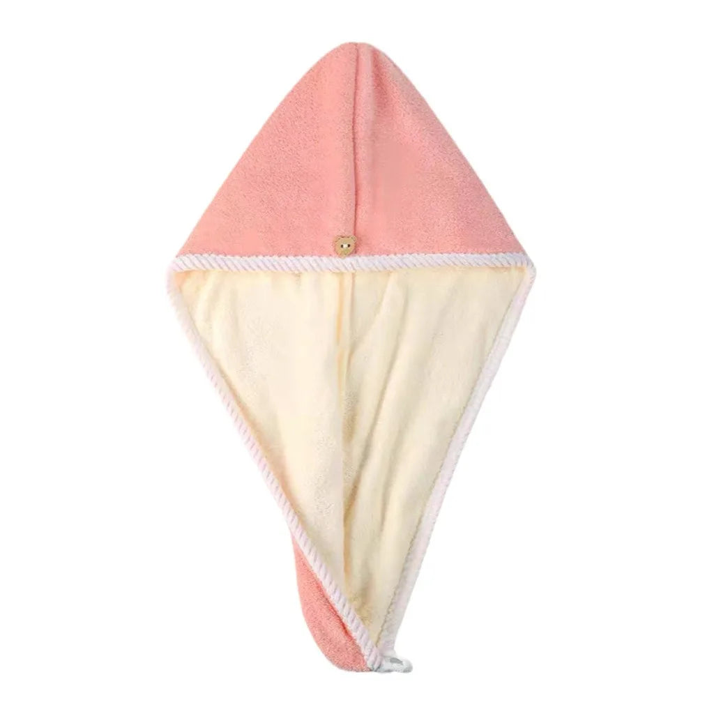 Hair Quickly Dry Towel Women Swimming Care Wrap Adult Bathroom Zpaxo Pink B