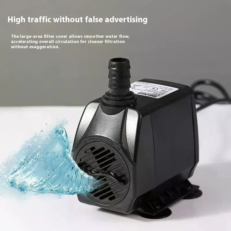 ABS Ultra-quiet Submersible Water Fountain Pump Filter Fish Pond Zpaxo