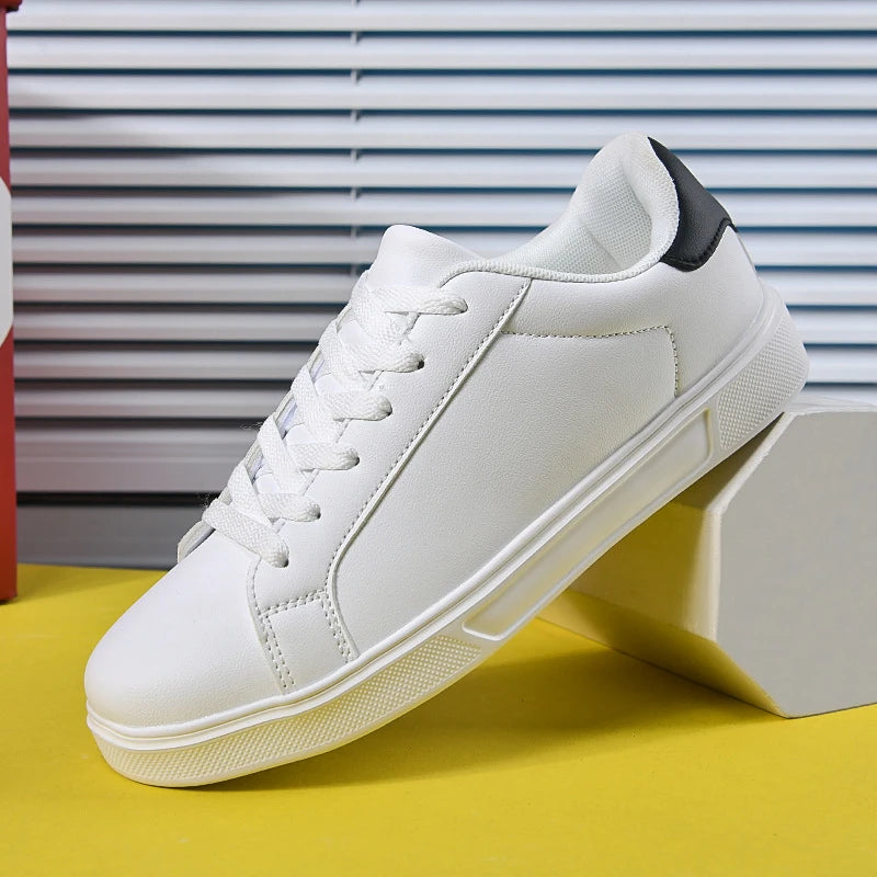 White Shoes Men Women Same Spring Autumn Leather Waterproof Casual Zpaxo