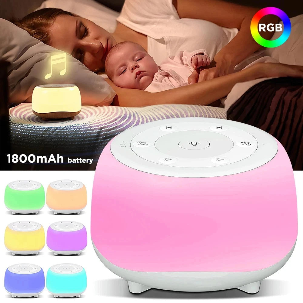 White Noise Machine – 34 Sounds, Night Light, Baby & Adult Sleep