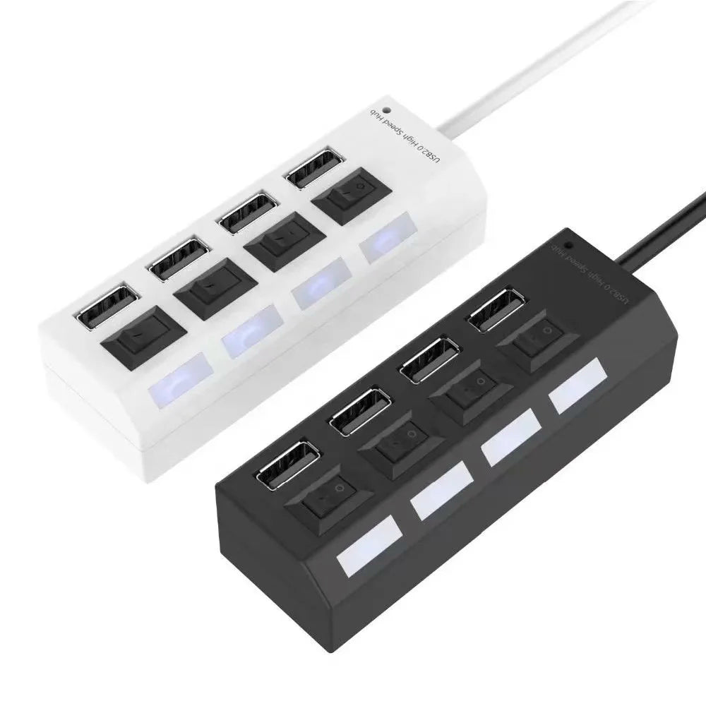 USB HUB 4 7 Port Multiple Expander OFF Switch Multi Splitter 4ports Zpaxo