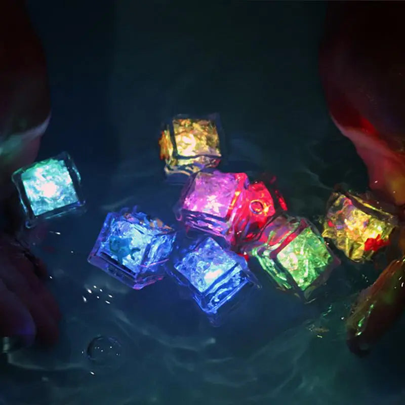Light Up Cubes For Bathtub Kids LED Ice Cubes Multicolor Bath Glow Cubes Water Activated Light Up Bath Cubes For Kids Family Zpaxo