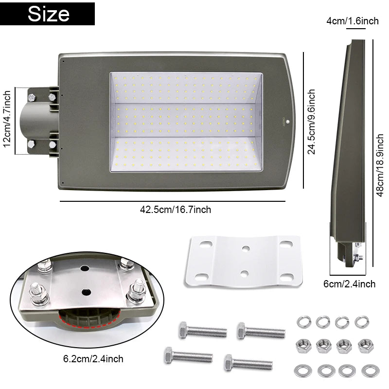 Solar Street Light Motion Detector Waterproof Sunpower Lamp 204LED Zpaxo