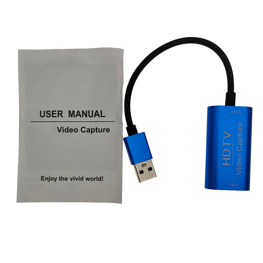 USB 3.0 1080P Video Capture Card 4K HDMI-Compatible Game Capture Card Grabber Record Box for Live Streaming for PS4 HD Camera Zpaxo