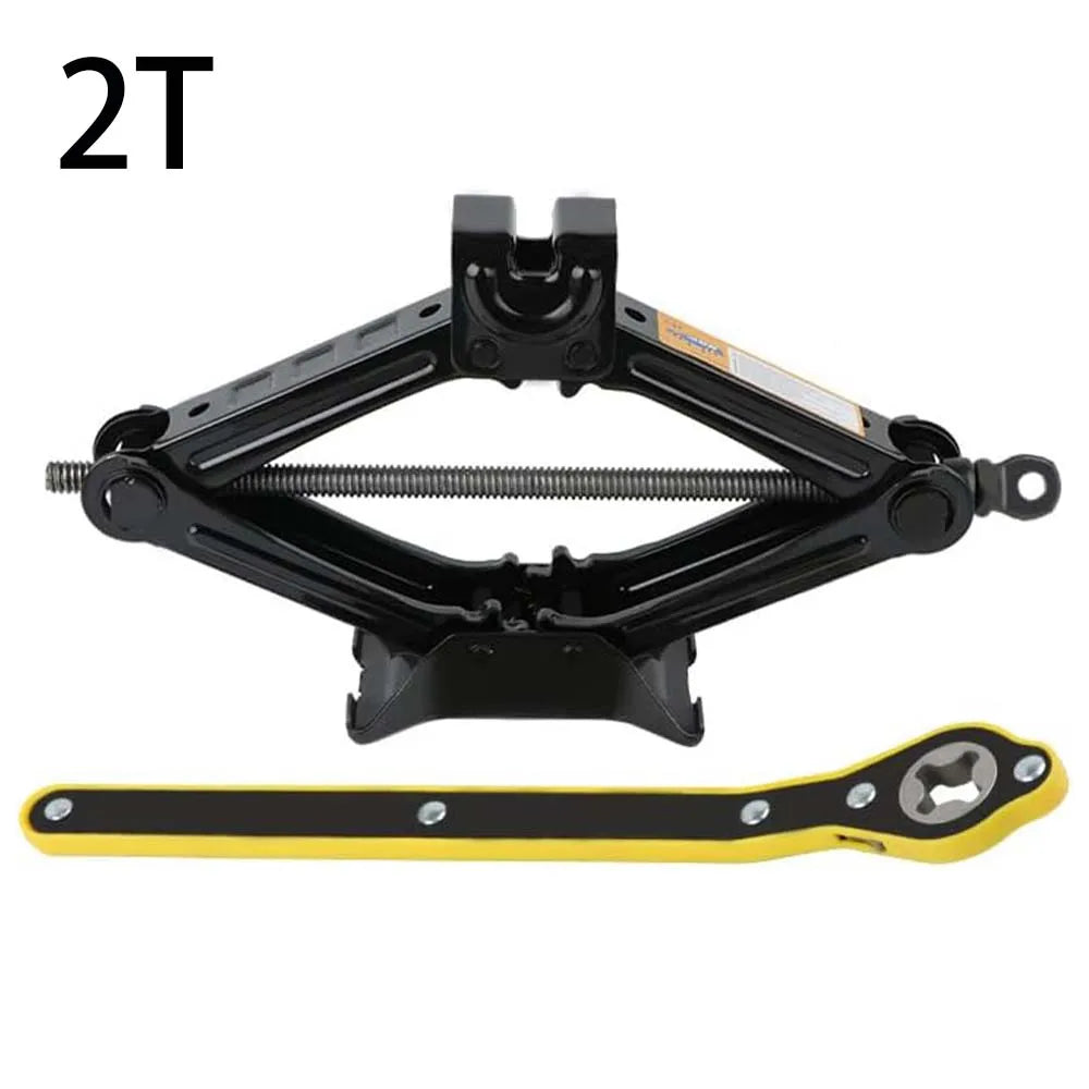 2T/3T Car Scissor Jack Auto Emergency Crank Lift Stand Labor-Saving Repair & Tire Replacement Tool with Wrench for SUV Vehicles Zpaxo 2T