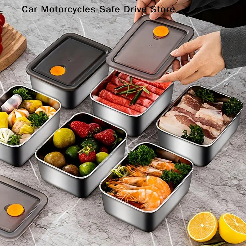 CM4pc Stainless Steel Food Storage Containers Thickened Leakproof