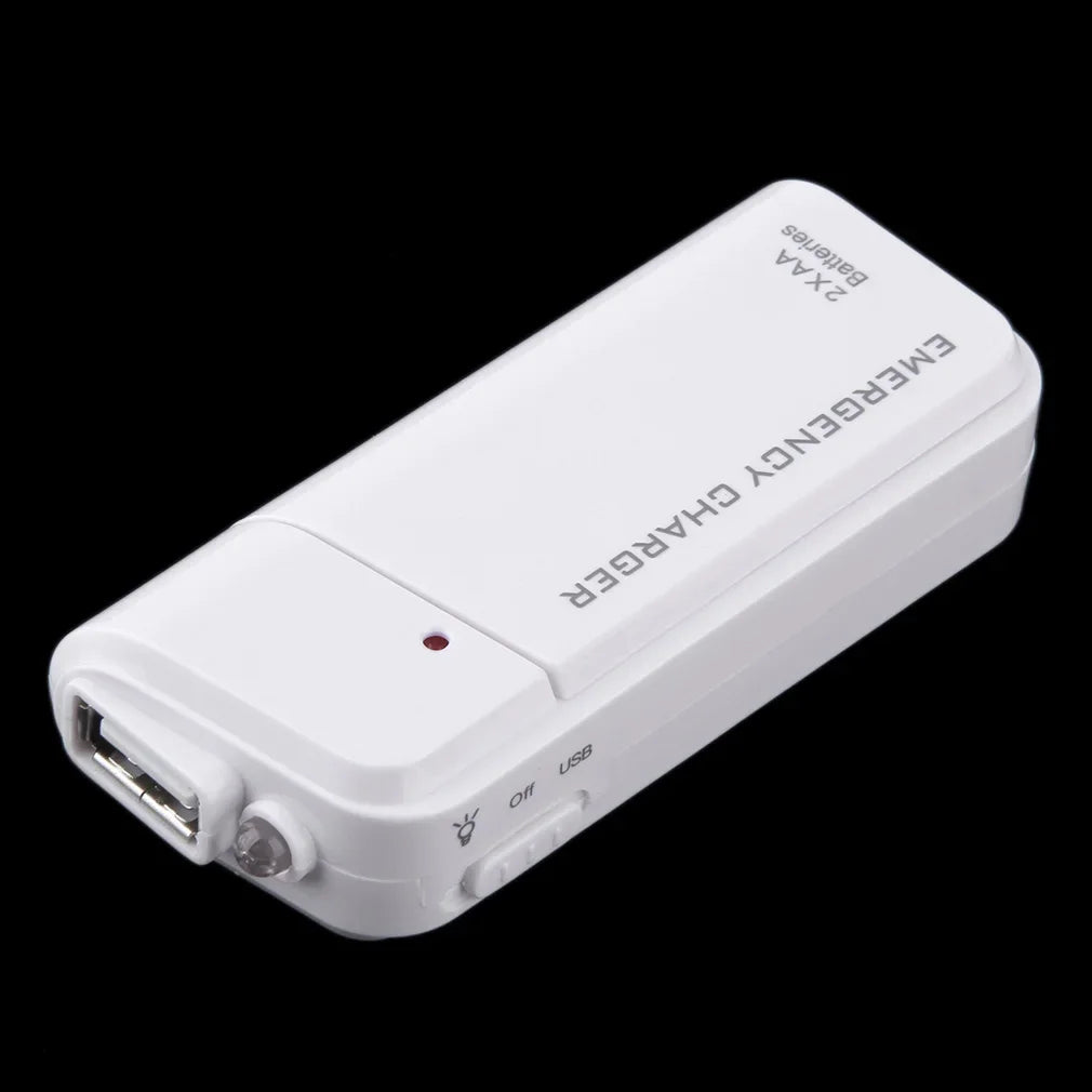 USB Emergency 2 AA Battery Extender Charger Power Bank Case Iphone