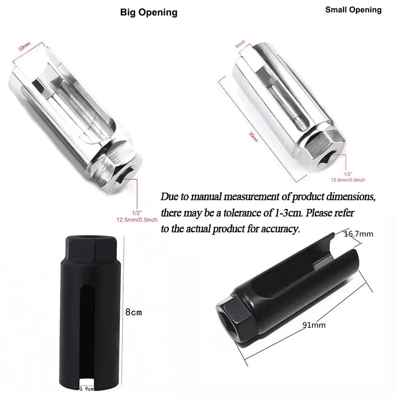 1pc Universal 22mm 1/2'' Drive Car Oxygen Lambda Sensor Socket Wrench Removal Installation Tool Professional Car Accessories Zpaxo