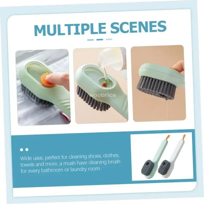 Fashion Multifunction Shoe Brush Soft Bristled Liquid Filled Up Wash Shoe Cleaning House Accessories Clean Kitchen Tools Zpaxo