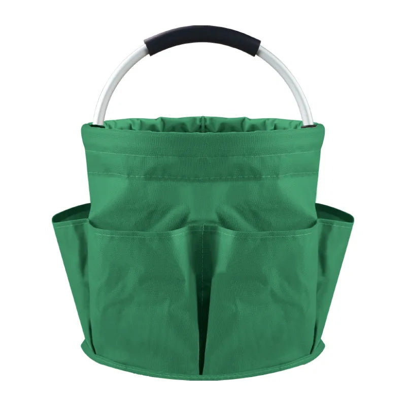 17L Foldable Basket – Beach, Picnic & Cleaning Storage Caddy Foldable Storage Basket Zpaxo dark green