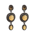 Stunning Rhinestone Bejewelled Earrings Women's Bohemia Vintage Round Zpaxo A