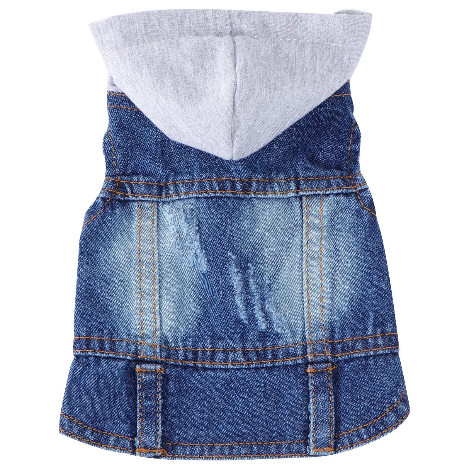Pet Cowboy Vest Multicolor Denim Jacket Four Season Dog Apparel White