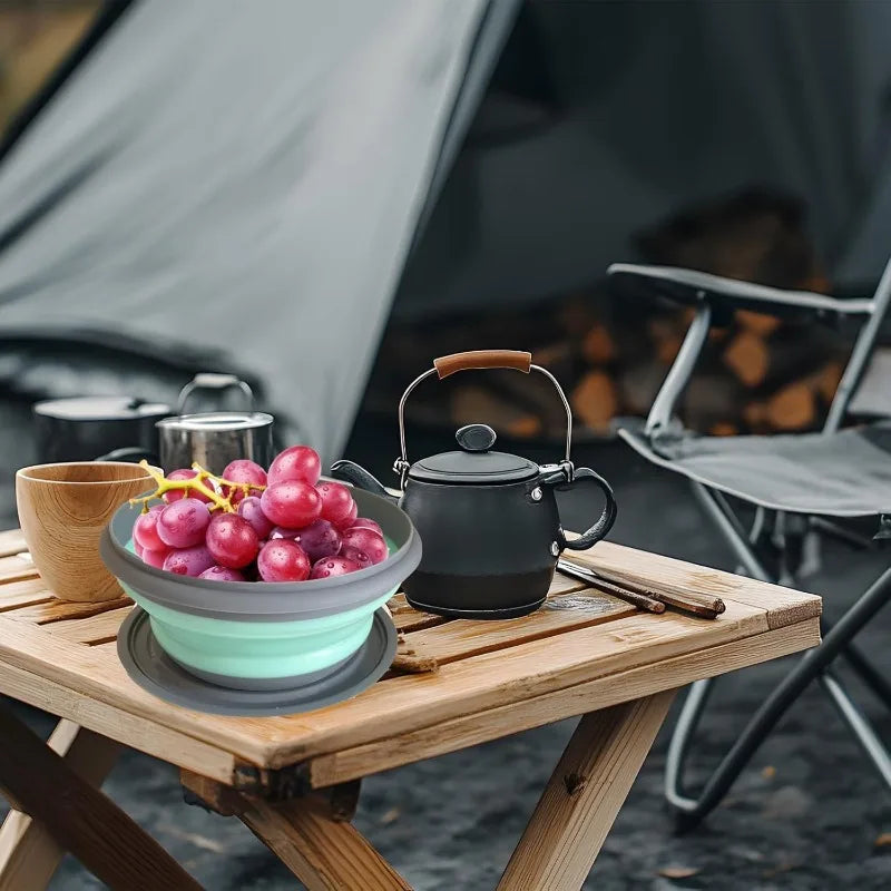 Silicone Folding Lunch Box Collapsible Portable Bowls Picnic Camping
