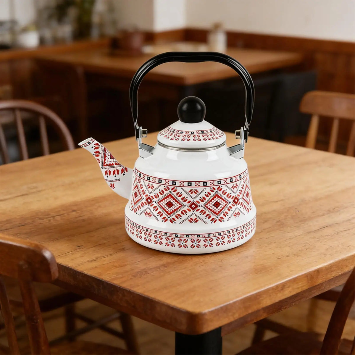 Tea Pot Stove Retro Enamel Teapot Vintage Kettle Home Kitchen Dorm Zpaxo