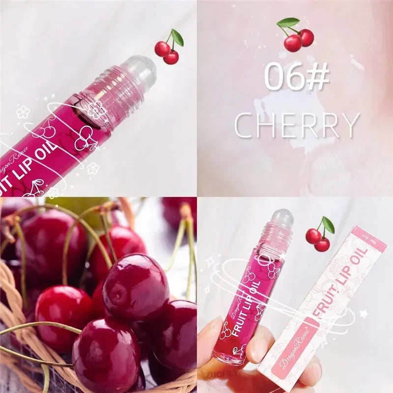 Fruit Lip Gloss Transparent Lip Oil Moisturizing Reducing Lip Lines Nourishes Lips Waterproof Long-lasting Liquid Lips Cosmetics Zpaxo